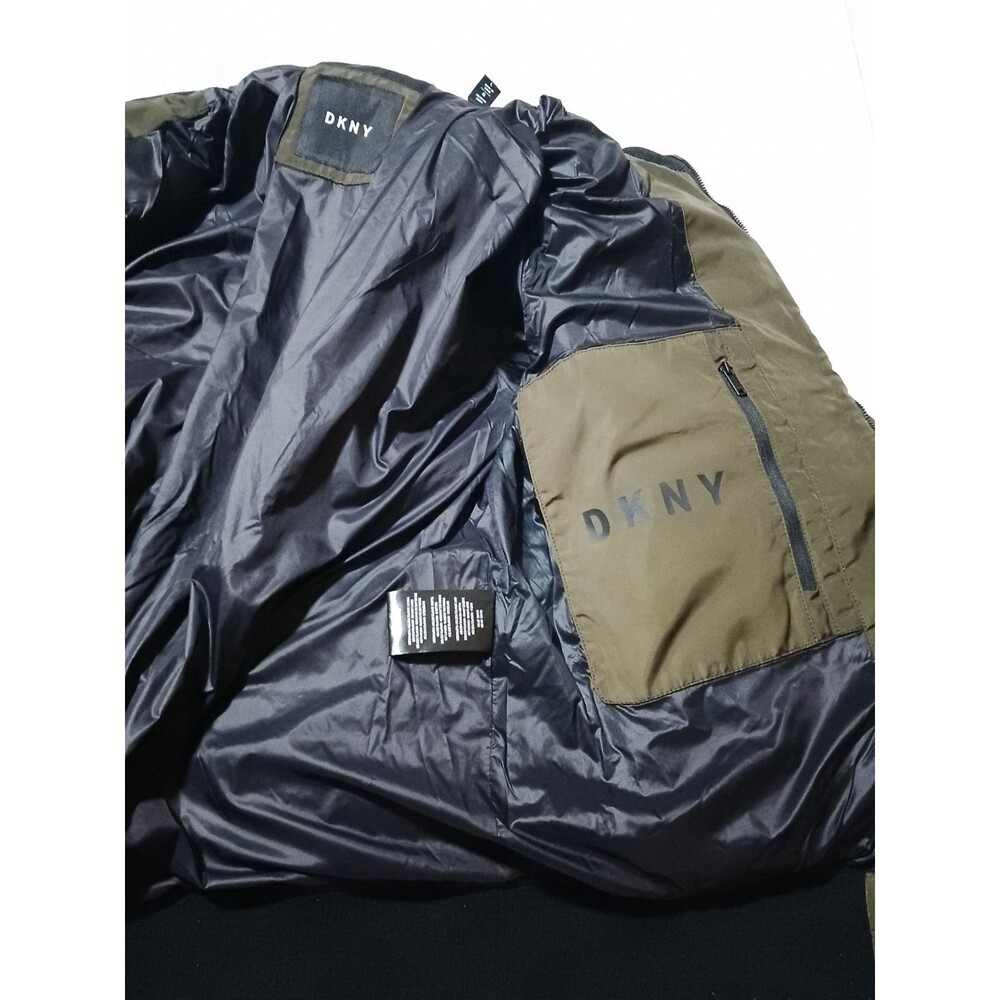DKNY Olive Green Quilted Puffer Jacket - Picture 12 of 16
